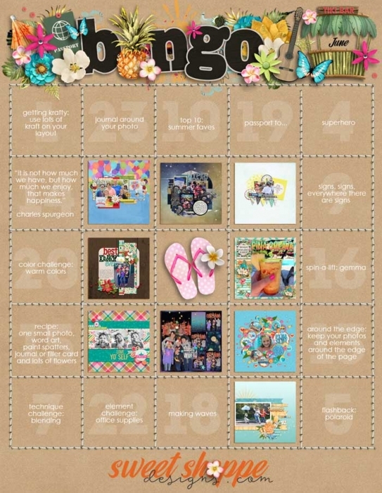 June bingo card