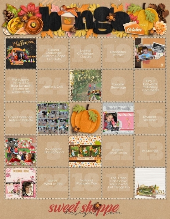 My October Bingo card
