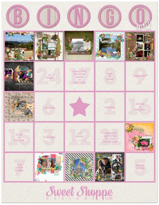 April Bingo Card.