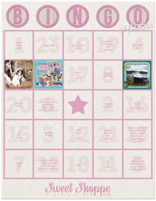 Bingo Card for September