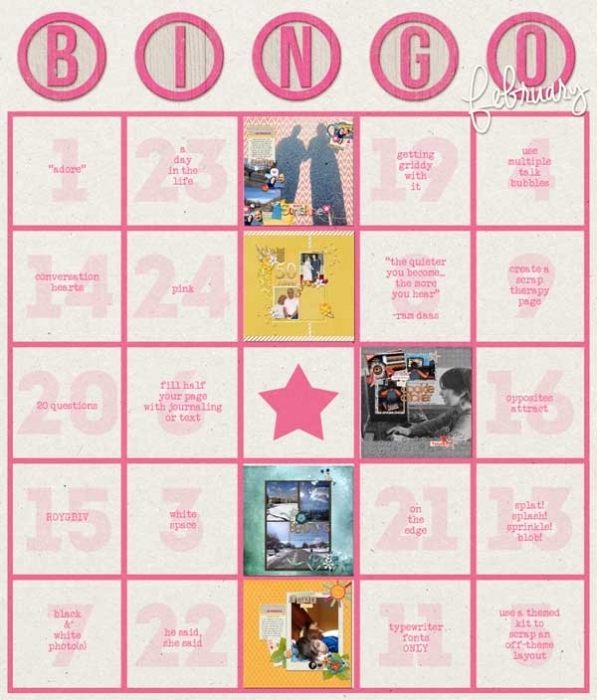 Bingo Tracker: February