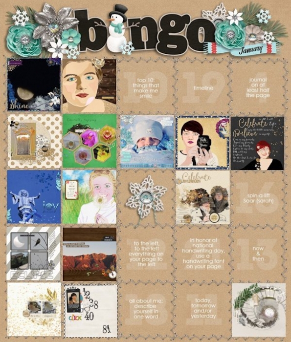 Bingo card January
