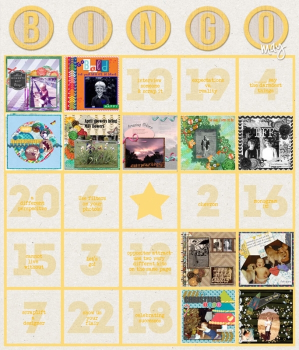 My Bingo Tracker for May
