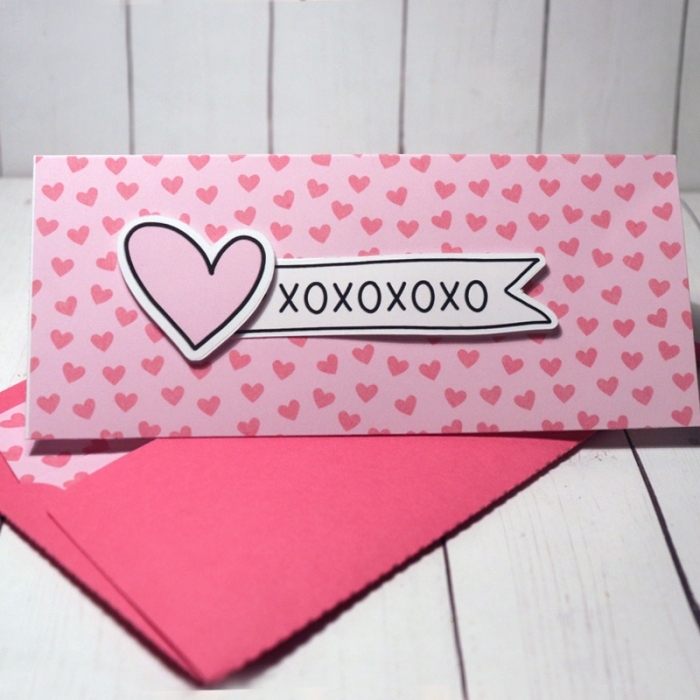 Valentine card with matching envelope