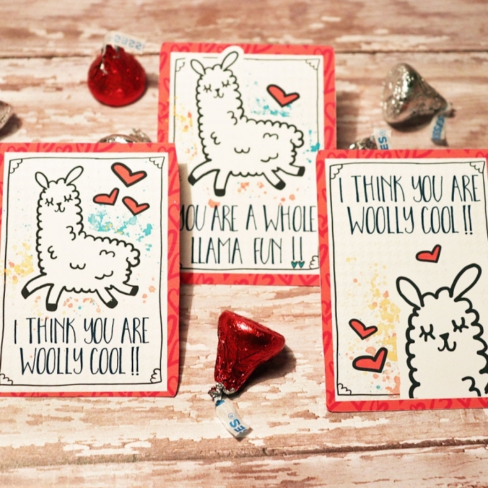 Llama Valentine's Day Cards