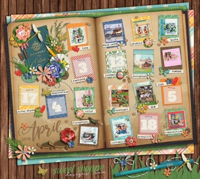 Passport to Sweet Stuff Challenges April Card