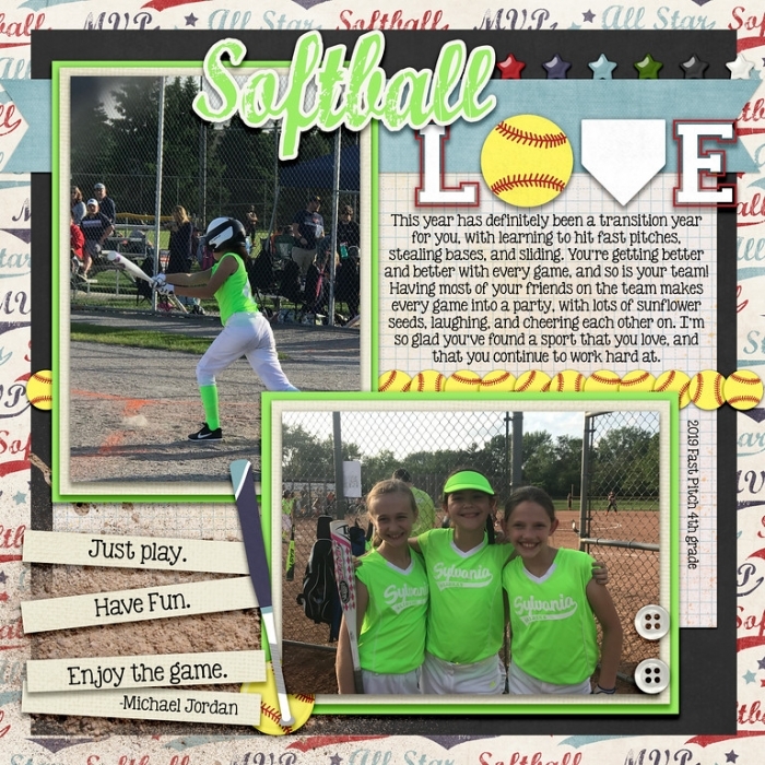 #8 Quote Softball Love