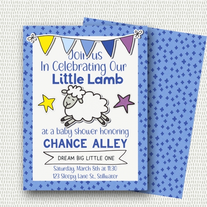 Little Lamb Shower Invite