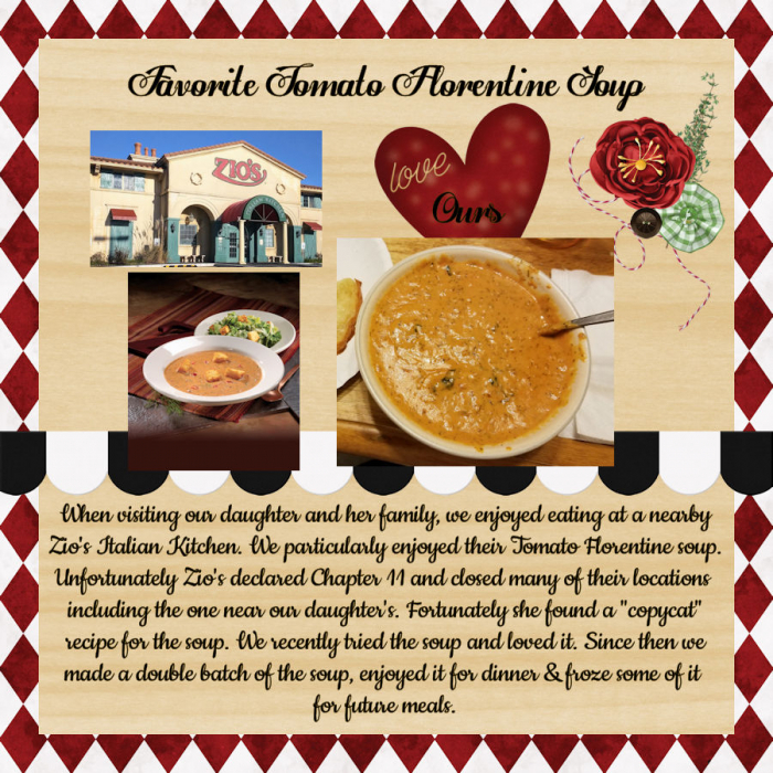 8/8/2021 Favorite Tomato Florentine Soup