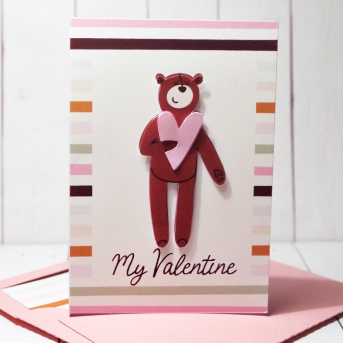 My Valentine Card with matching envelope