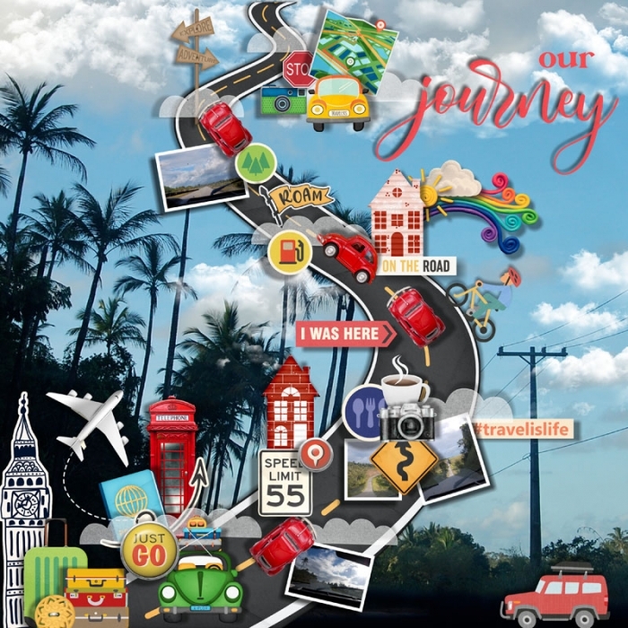 Create a Trail of Elements and Photos