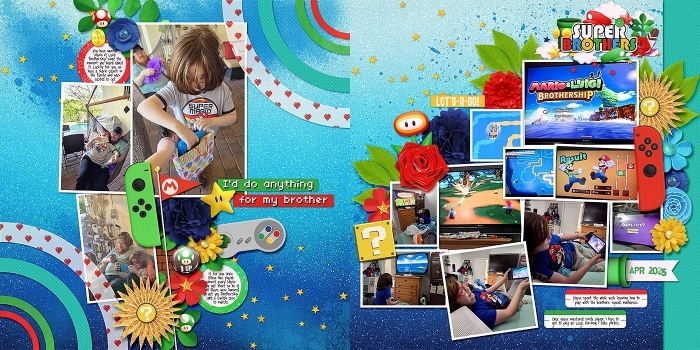 Mario &amp; Luigi Brothership - double page spread