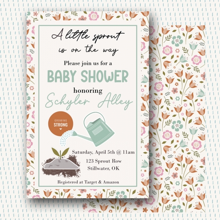 Little Sprout Shower Invite