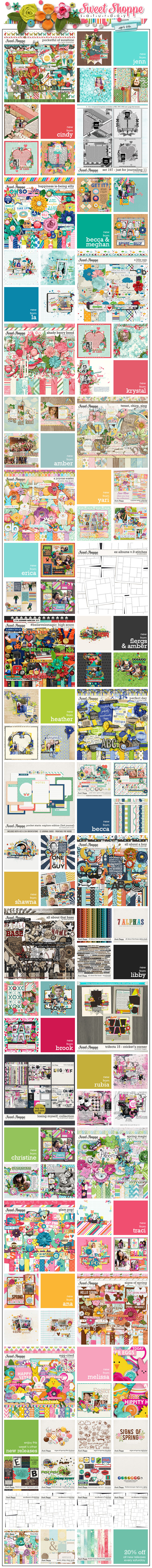 New Releases 4/4 Save 20% on Our Newest Goodies All Weekend Long!